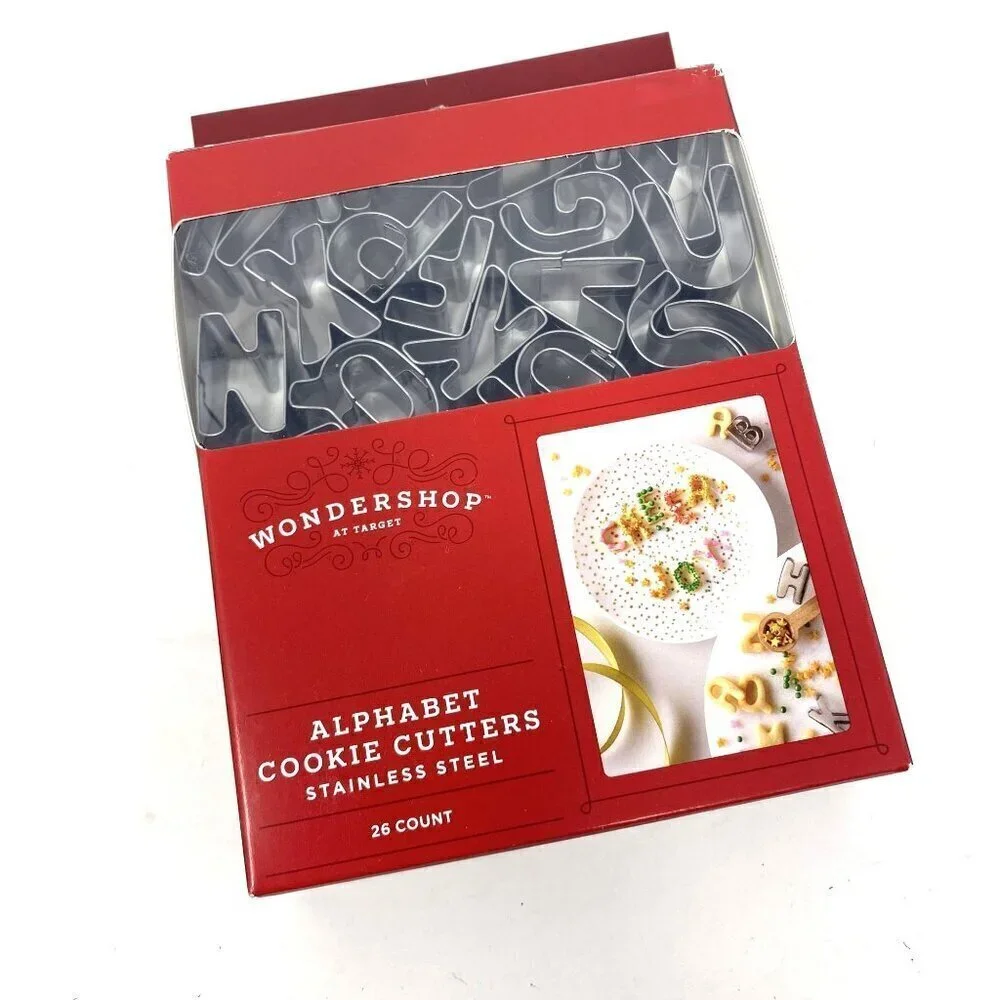 Target 26pc Christmas Alphabet Cookie Cutter Set Silver - Wondershop™